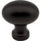 Jeffrey Alexander 1-3/16" Overall Length Matte Black Football Bordeaux Cabinet Knob 3990-BLK - alternate 3
